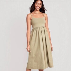Old Navy Mixed Material Midi Dress